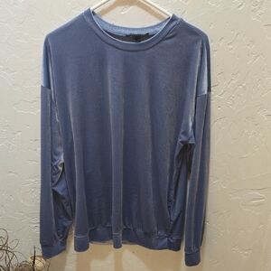 Forever 21 Soft Blue Velvet Velour Top